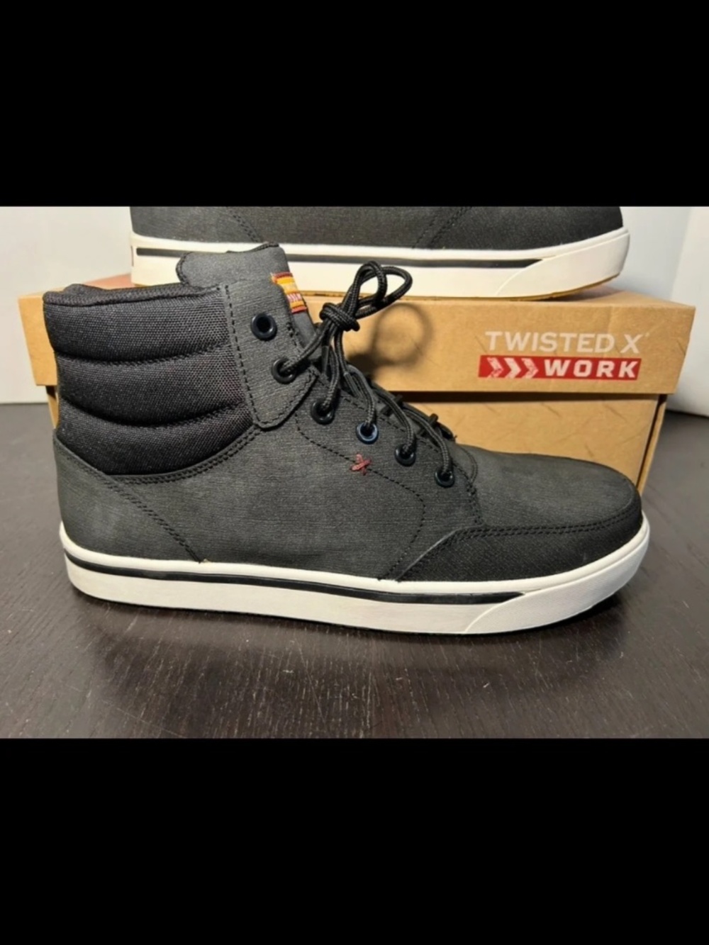 Twisted X 4" Nano Work Kicks Safety Composite Toe Sneaker Boots Black Mens 11.5W